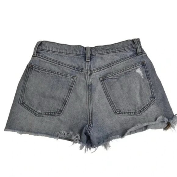 Gap  Jean Shorts Distressed Cutoffs High Rise Light Wash Size 25 - Picture 4 of 10
